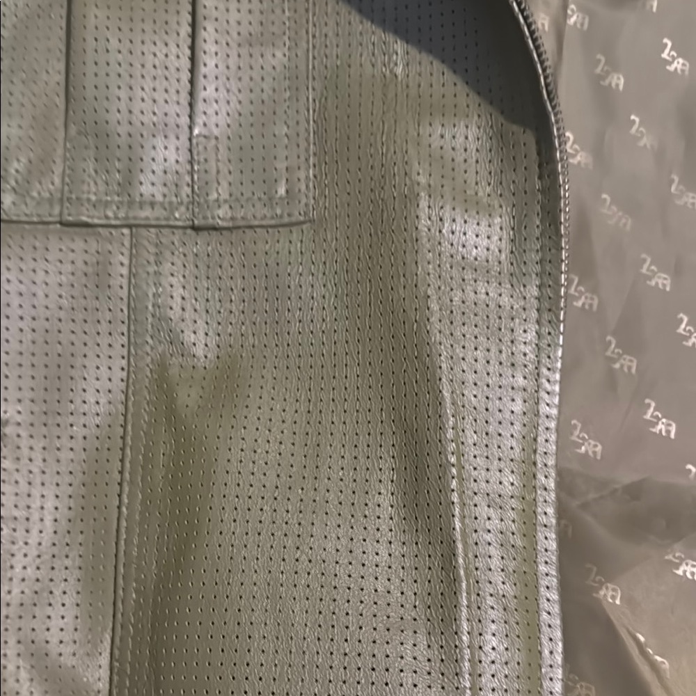 Olive Green Military Field Jacket with Stand-Up Collar - Picture 9 of 9